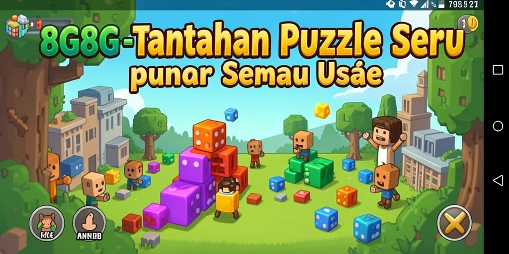 Gameplay 8G8G penuh dengan tantangan puzzle yang menarik.