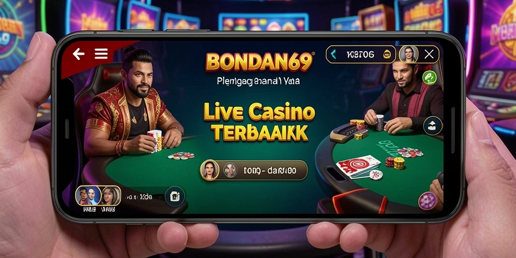 Tampilan gameplay Live Casino di BONDAN69 dengan dealer langsung.
