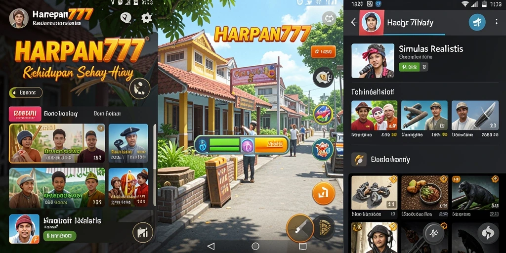 Tampilan gameplay <strong>HARAPAN777</strong> yang menarik dan penuh warna.