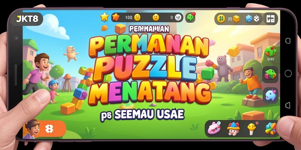 Tampilan gameplay menarik dari JKT8 yang penuh tantangan Puzzle.