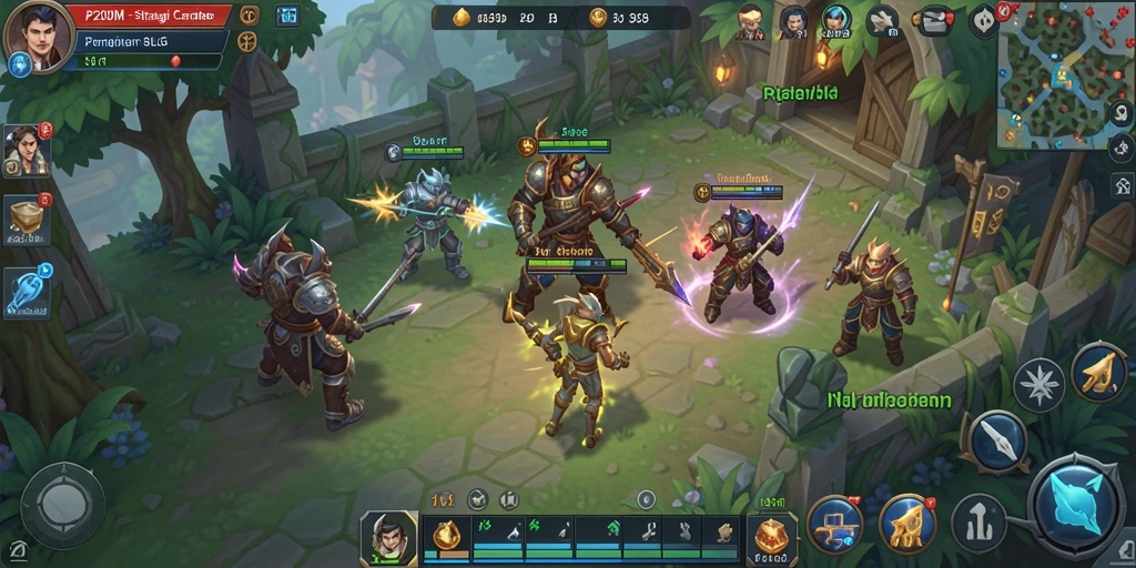 Tampilan gameplay P200M dengan strategi perang yang intens.