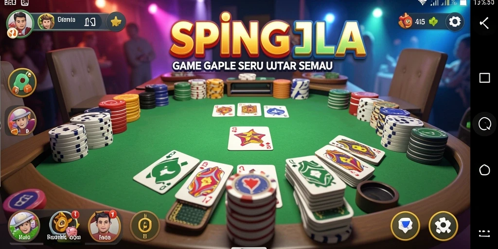 Tampilan gameplay Gaple di SPINGILA yang menarik dan seru.