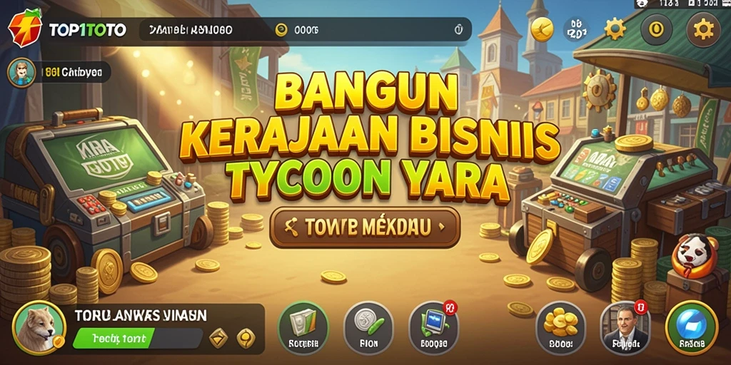 Tangkapan layar gameplay <strong>TOP1TOTO</strong> menunjukkan pengelolaan bisnis yang strategis dan kompetitif.
