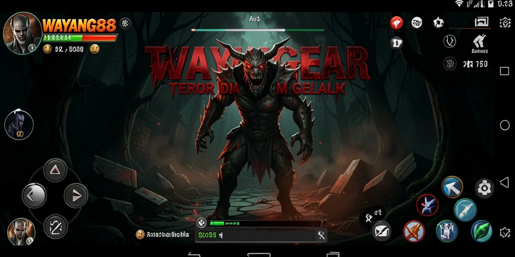 Screenshot gameplay WAYANG88 yang menakutkan dan mencekam.